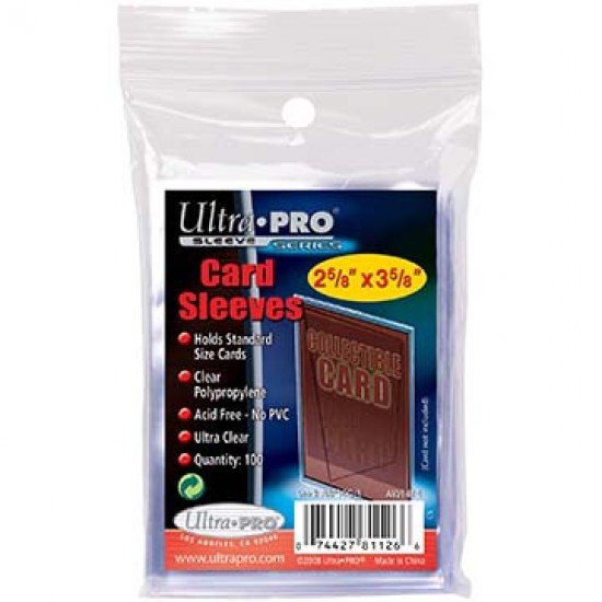 Ultra PRO 2.5" x 3.5" Standard Ultra Clear Card Sleeves, 100/Pack